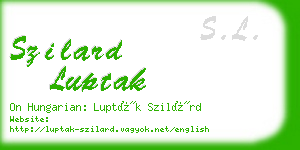 szilard luptak business card